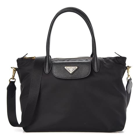 prada tessuto saffiano nylon tote price|prada saffiano black small.